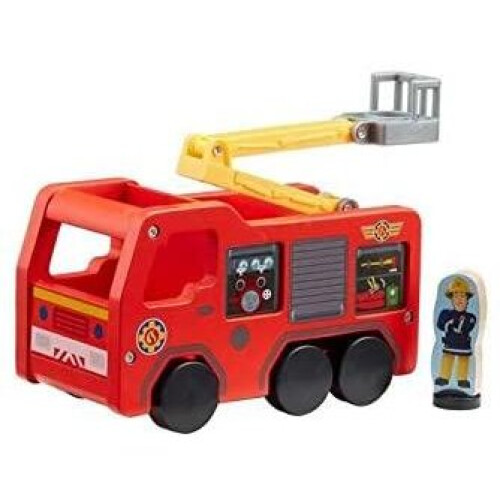Fireman Sam Fireman Sam Wooden Jupiter Fire Engine Vehicle  Eco Friendly 2