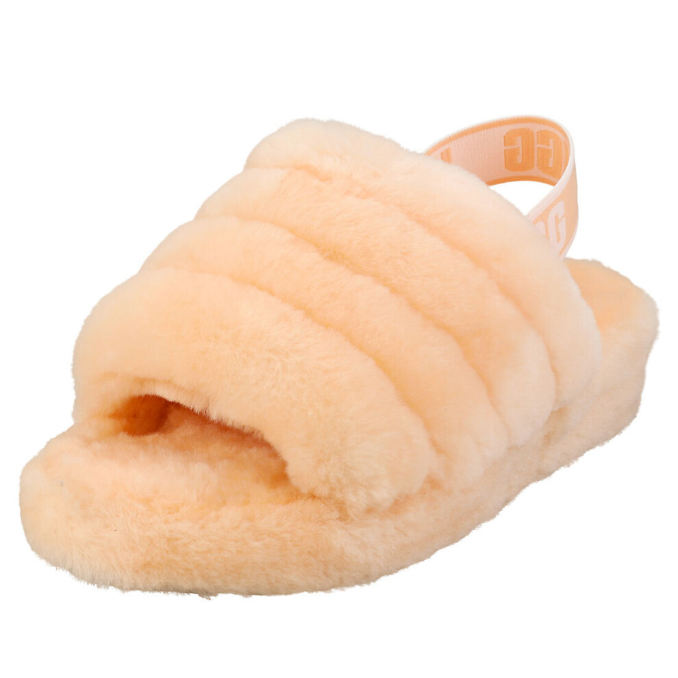 (6) UGG Fluff Yeah Slide Womens Slippers Sandals in Scallop