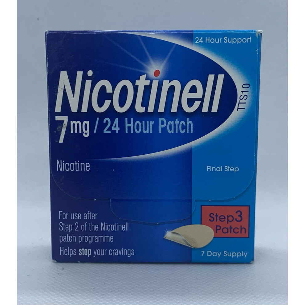 Nicotinell Nicotine Patch Stop Smoking Aid Step 3, 7 mg 24 hour 7 patches