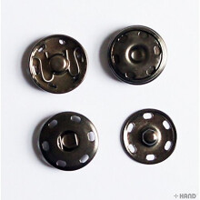 Metal Dark Copper Garments Inner Sewing Press Clip Buttons Assorted Sizes (19mm - pack of 25 sets - 37g)