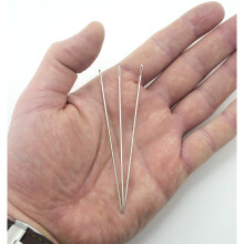 HAND Long Steel Sewing Needles - 3.5", Eye 5.5mm Long, Pack of 30