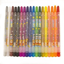 HAND LB-8218 Navy Bear Kids Waterproof Easy Twist Crayons 18 Colours