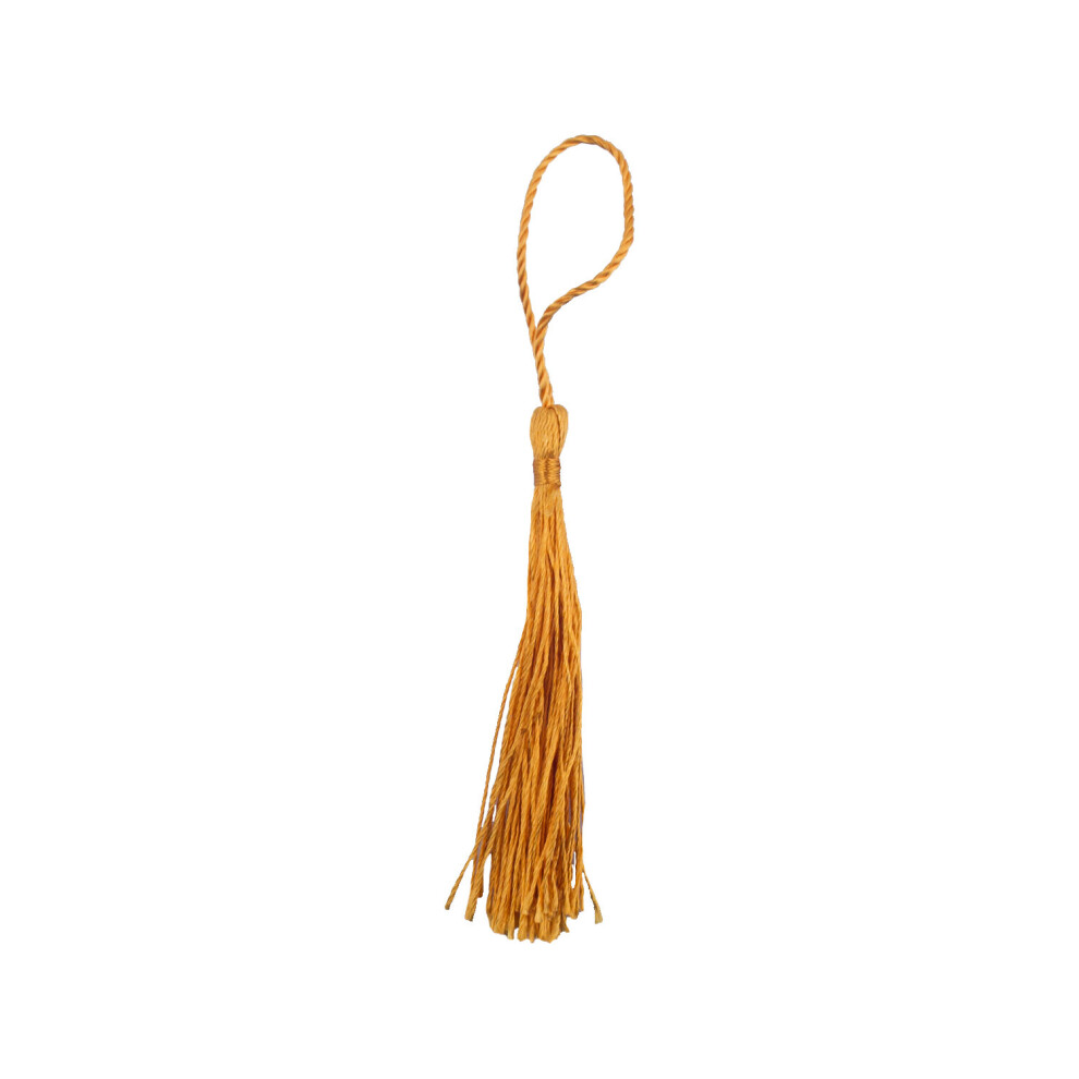 Silky Tassels Orange 12 cm Long For Craft Embellishments, Purses, Bags, Keyrings etc. Pack of 10