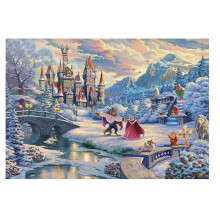 Quebra-cabeça de 1000 peças Disney: A Bela e a Fera no Inverno