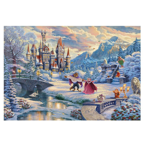 Quebra-cabeça de 1000 peças Disney: A Bela e a Fera no Inverno