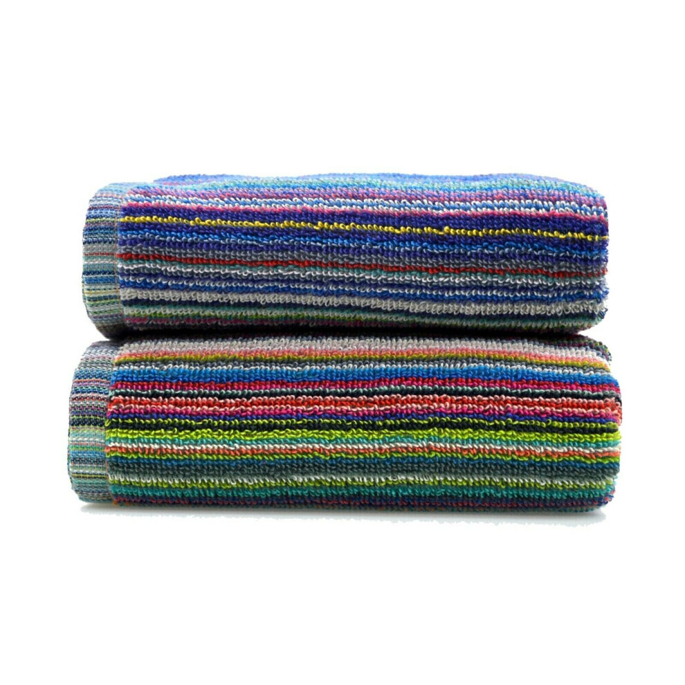 Allure Bath Fashions - Hand Towel - Recycled Cotton - Striped - 2 Pack - Image 4