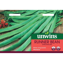 Unwins Grow Your Own Tasty Vegetable Seeds - Runner Bean Streamline