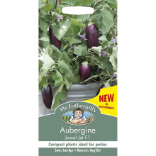 Mr Fothergills - Vegetable -Aubergine Jewel Jet F1 - 10 Seeds