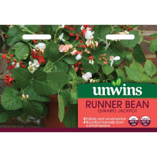 Unwins Grow Your Own Tasty Vegetable Seeds - Runner Bean Jackpot