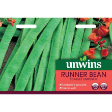 Unwins Grow Your Own Vegetable Seeds - Runner Bean Scarlet Emperor