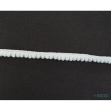 Little White Pom Pom Trim 10mmW- per 10 metres (pompom size 5mmW)