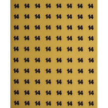 Size 14 Round Stickers, Garments, Hanger- 1.3cm Diameter, 10 Sheets 126 Stickers/Sheet Clear