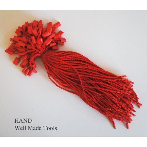 Easy and Fast to Attach Hang Tag, Nylon String Round Snap Lock, Red 1000pcs