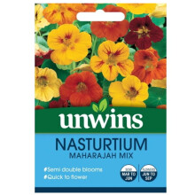 Unwins Grow Your Own Flowering Flower Seeds Nasturtium Maharajah Mix
