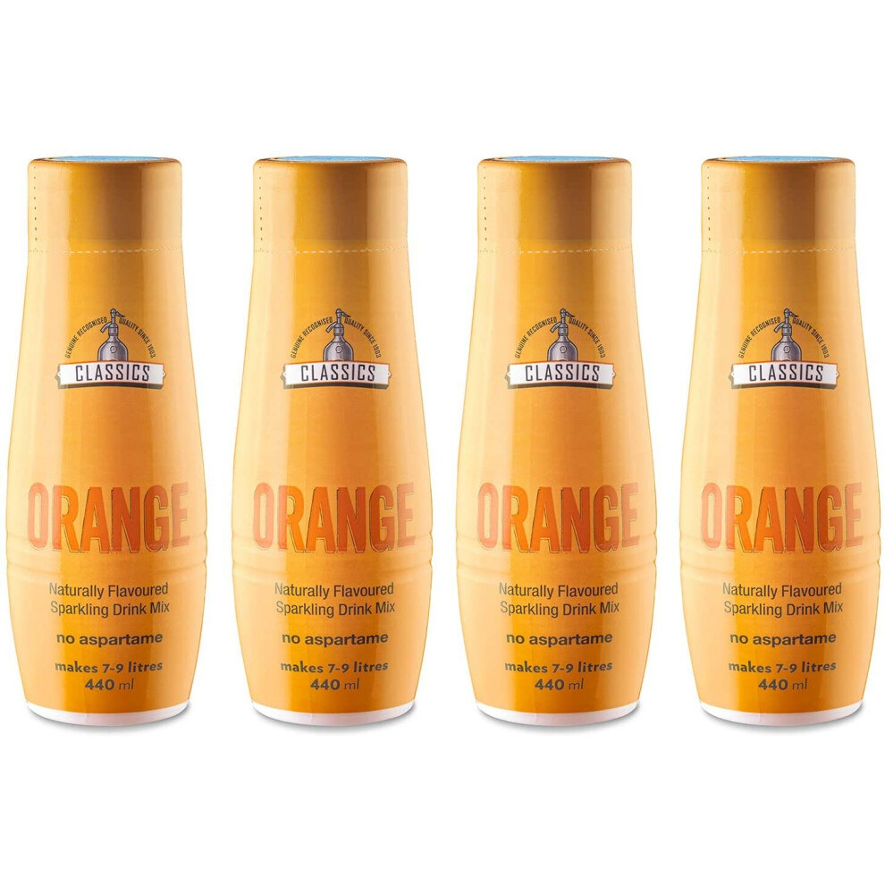 Classics Orange Sparkling Drink Mix 440ml - 1424224440 SodaStream X 4