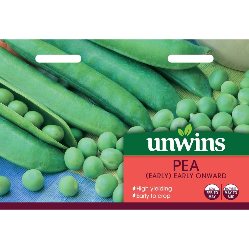 Unwins Grow Your Own At Home Tasty Vegetables Seeds - Pea Early Onward Dark/Green