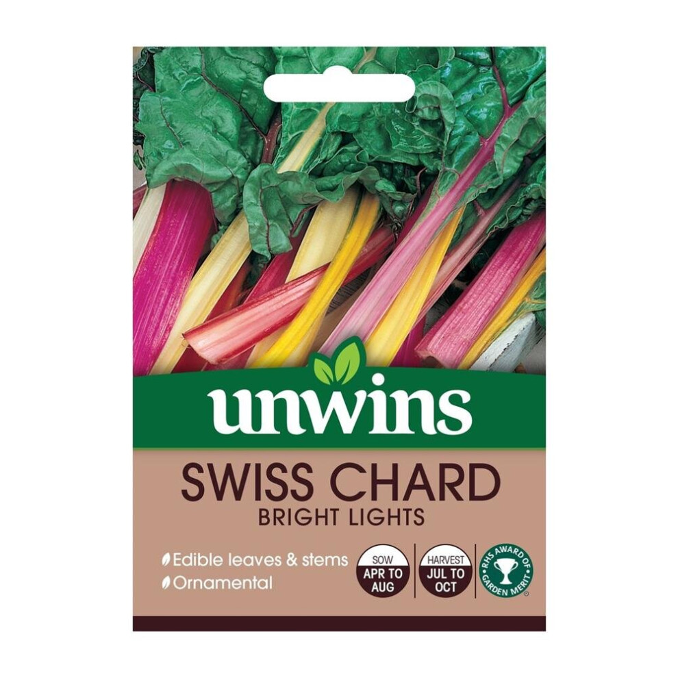Unwins Grow Your Own Tasty Vegetable Seeds - Swiss Chard Bright Lights