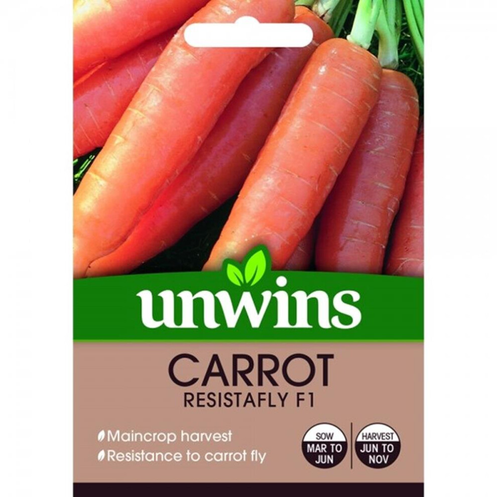 Unwins Grow Your Own At Home Veg Seeds - Carrot Resistafly F1 Hybrid