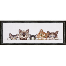 Curious Kittens Cats Counted Cross Stitch Kit