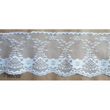 NO.1845 Lace Borders, NON Stretch, Nylon Lace 90mm Drop- 10 metres (white)