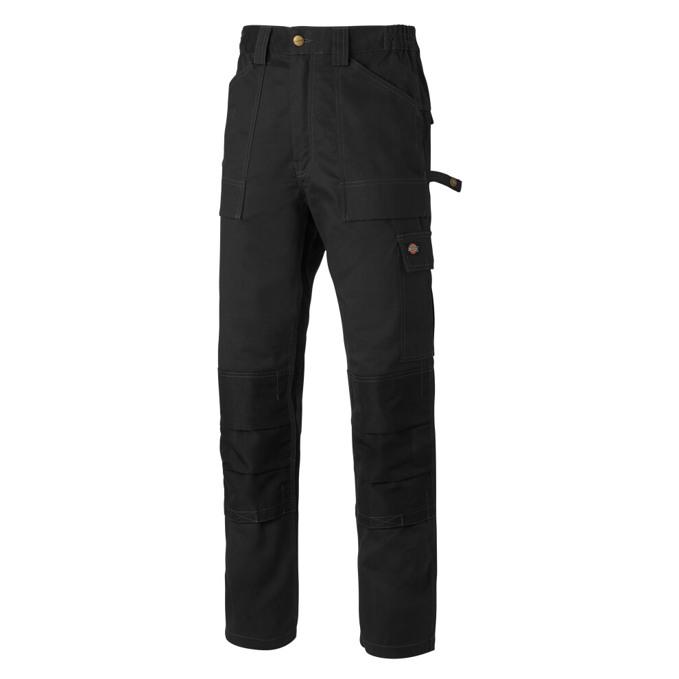 (Black, 30R) Dickies Grafter Duo Tone Cargo Pocket Workwear Knee Pad Trousers Pants WD4930