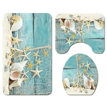 3Pcs/Set Bath Mats Non-slip Pedestal Rug Toilet Lid Cover Home Bathroom Decor