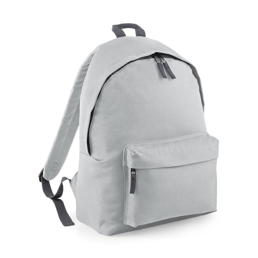 (Light Grey/Graphite Grey) BagBase Orginal Fashion 18L Sports School Work Travel Gym Backpack Rucksack Bag