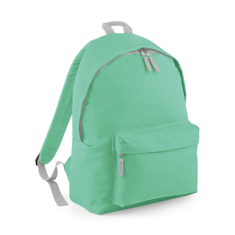 (Mint Green/Light Grey) BagBase Orginal Fashion 18L Sports School Work Travel Gym Backpack Rucksack Bag