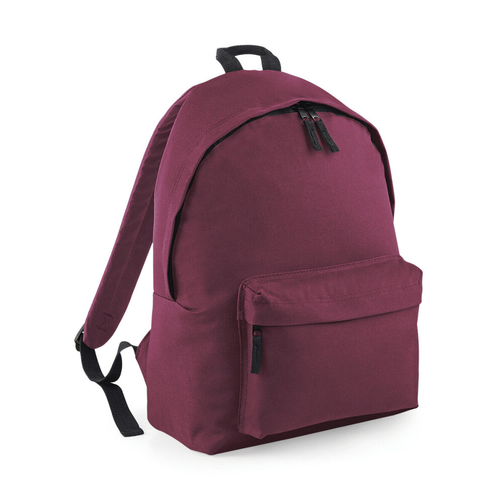 (Burgundy) BagBase Orginal Fashion 18L Sports School Work Travel Gym Backpack Rucksack Bag