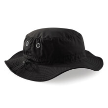 (Black) Beechfield Unisex Cargo UPF50+ Fishing Summer Festival Beach Holiday Bucket Hat