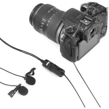 Boya BY-M1DM Dual Lavalier Microphones Omnidirectional Condenser Microphones