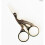 Classic Forged Stork Embroidery Manicure Scissors, Gold Plated Finish 9cm 2