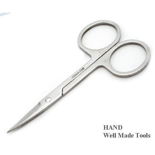 BY-086 Stainless Steel Sharp Curved Trimmer Scissors, 3.5-Inch
