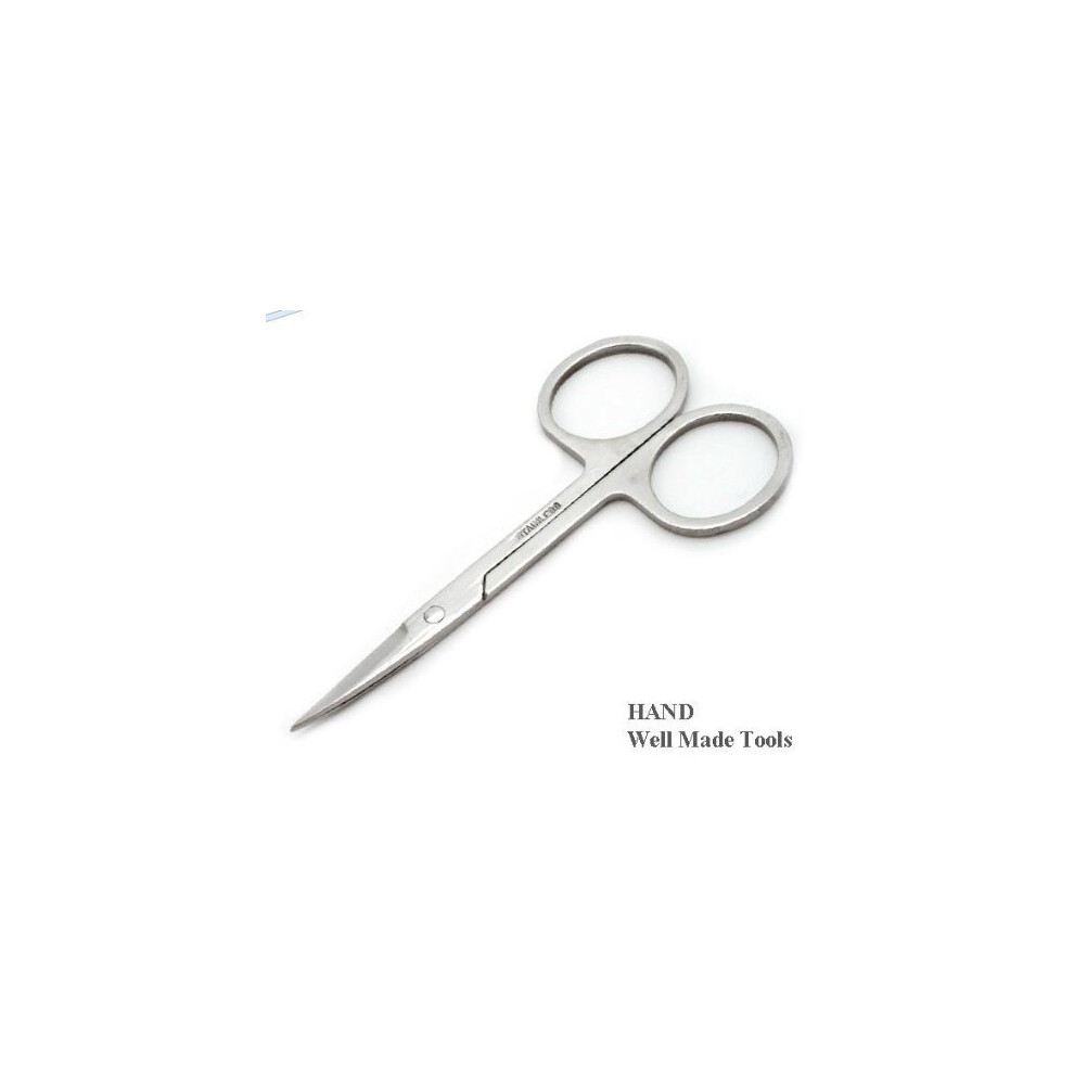 BY-086 Stainless Steel Sharp Curved Trimmer Scissors, 3.5-Inch