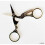 Classic Forged Stork Embroidery Manicure Scissors, Gold Plated Finish 9cm 3