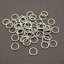 HAND Metal O Lingerie Rings 1 cm Diameter, Takes Straps up to 0.8 cm Width, Pack of Approx 50 (10 g) Silver Colour