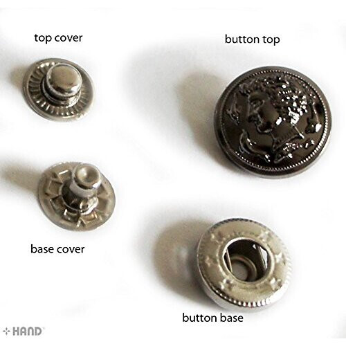 4part Decorative Top Press Stud Buttons 17mm Assorted Designs 20