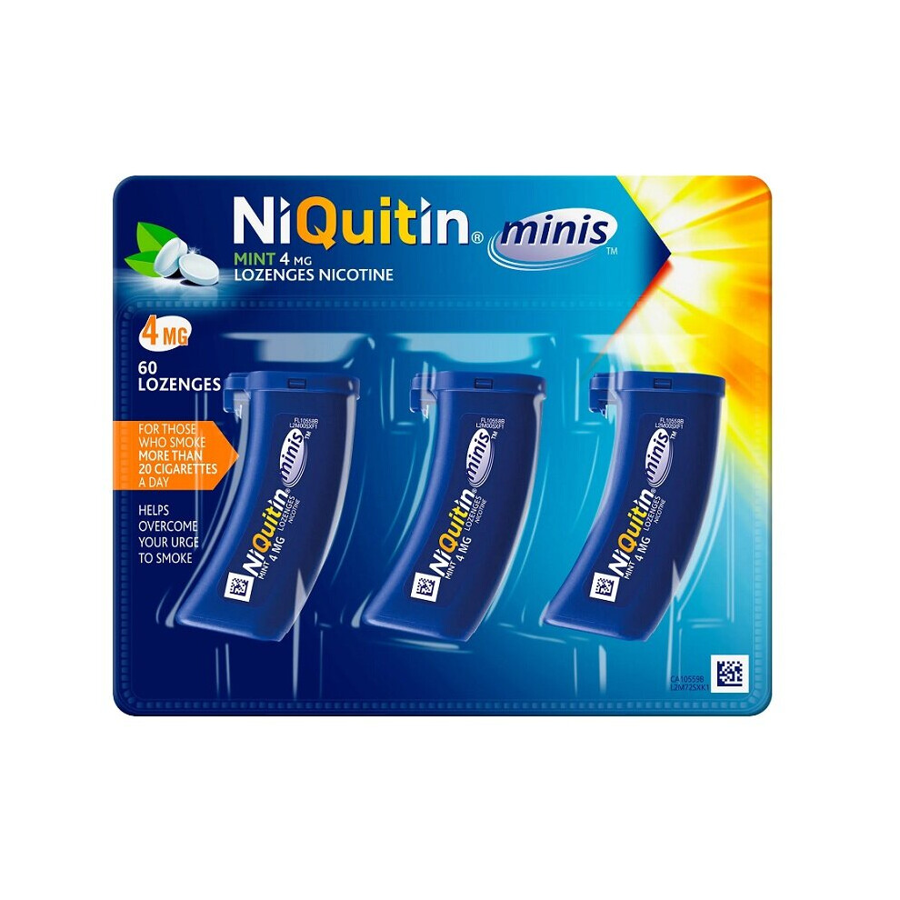 NiQuitin Minis Mint 4mg Lozenges x 60 Lozenges