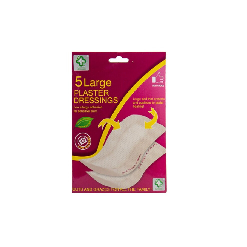 A&E 5 Large Plaster Dressings