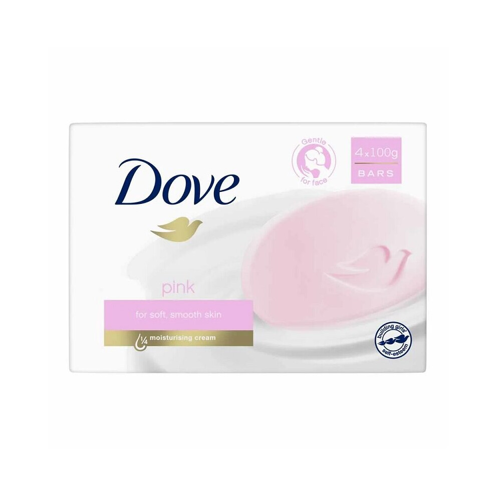 Dove Pink Soft & Smooth Skin Bar 4 x 100g