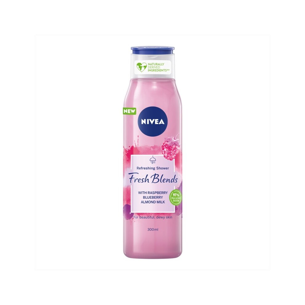 Nivea Fresh Blends Refreshing Shower Cream - Raspberry, Blueberry & Almond Milk 300ml