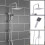 Chrome Shower Kit Twin Head Square Shower Kit Fixed Shower 1