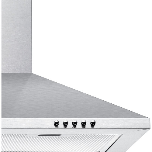 CIARRA CBCS6201 Cooker Hoods 60cm Stainless Steel Chimney Range Hood 600mm Recirculating Duct Kitchen Ventilation Extractor Fan,Grease Aluminum Filter 1