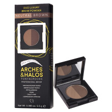 Luxusn pudr na oboc Arches & Halos Duo  univerzln kompaktn pudr dva za jednoho  zskejte dokonale upraven oboc  make-up bez veganu a krutos