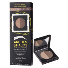 Arches and Halos Duo Luxury Brow Powder - Mocha Blonde - 0.088 oz Eyebrow Powder