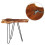 VidaXL vidaXL Solid Teak Wood Coffee Table Handmade Transparent Polyresin End Table 1