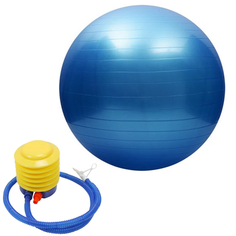 (Blue) Exercise Ball Gym Yoga Swiss Fitness Birthing 65cm