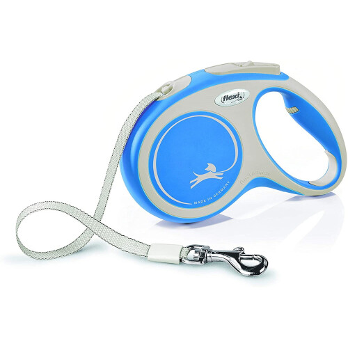 flexi Flexi Tape Soft Grip Retractable Lead Medium Dog Blue Leash 5m