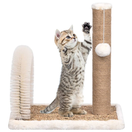 VidaXL vidaXL Katzenbaum mit Fellpflegebogen und Kratzsäule