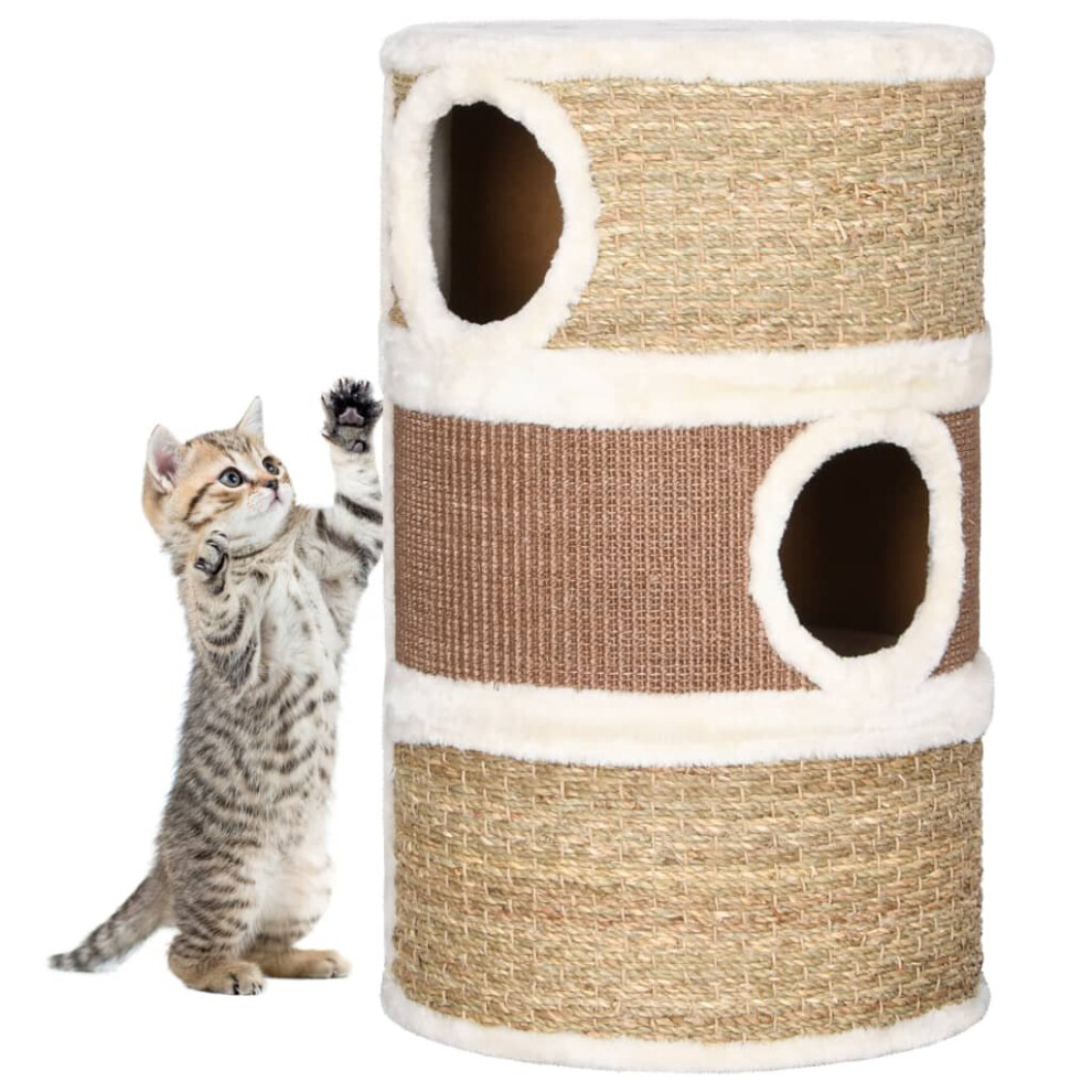 vidaXL Cat Scratching Barrel 60 cm Seagrass Cat Furniture Pet Supply Indoor